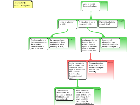 Screenshot 'Level 1 Assignment'
